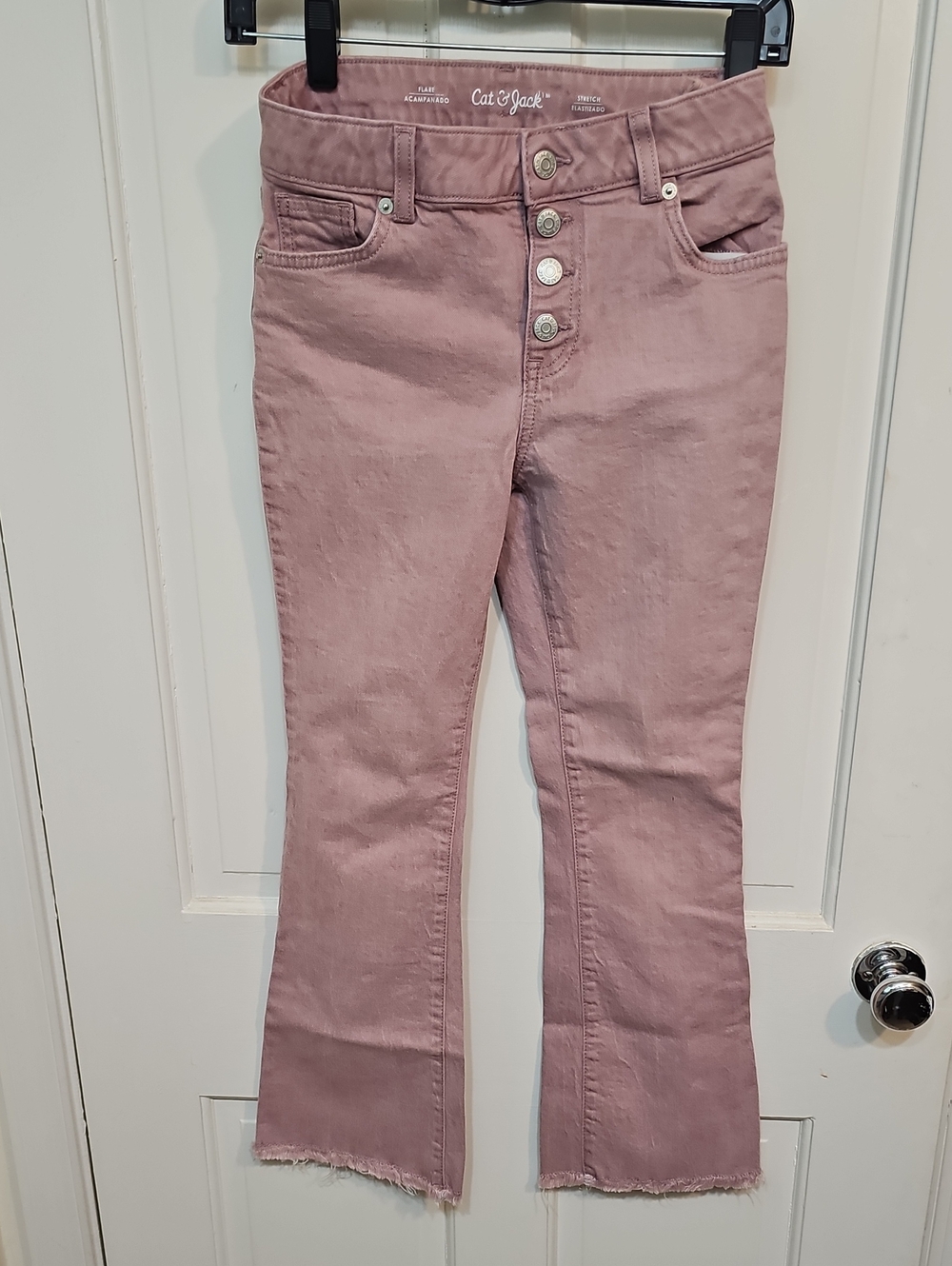 Cat & Jack Dusty Rose Flare Jeans with Button-Fly